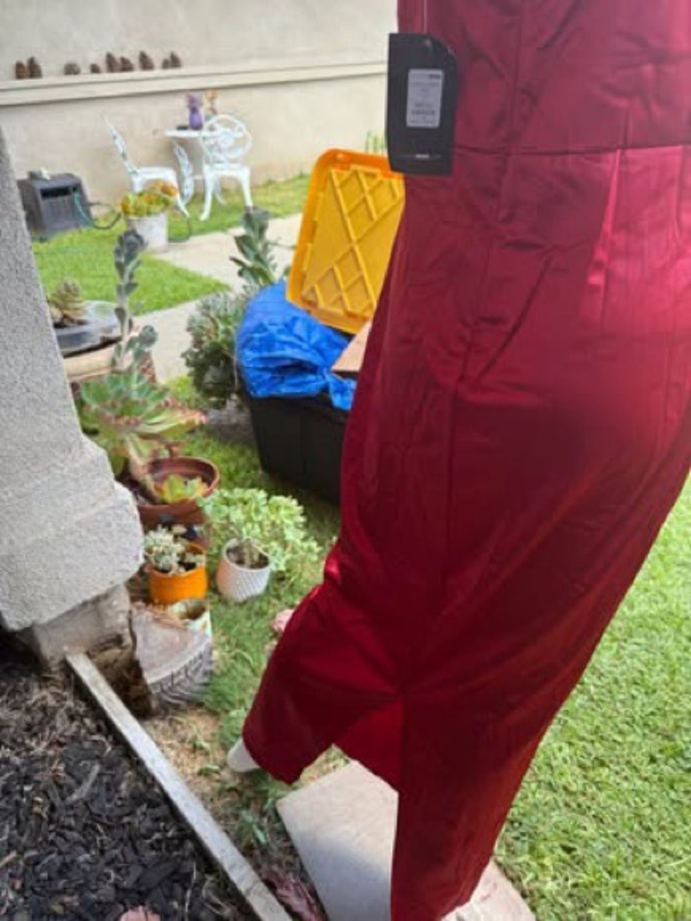 Fashion Nova Red Satin Maxi Slip Dress - Picture 3 of 4